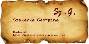 Szekerka Georgina névjegykártya