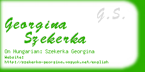 georgina szekerka business card